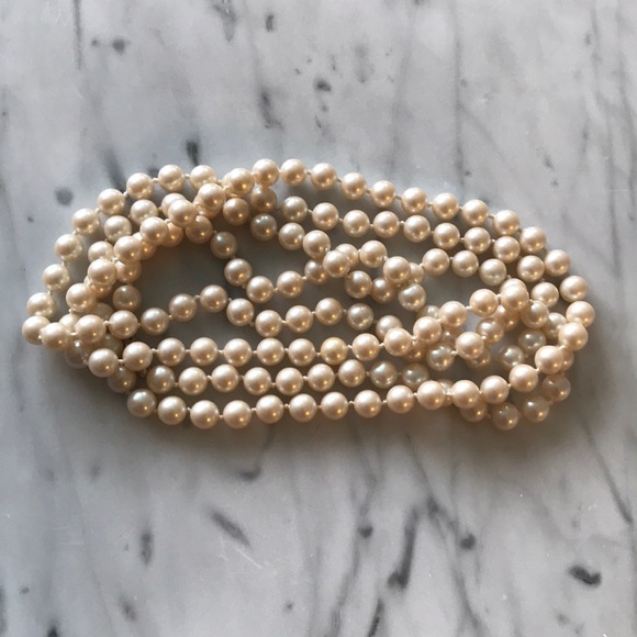 Costume Vintage Pearl Necklace - Picture 3 of 8